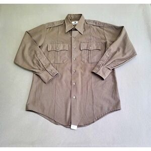 VTG VF Solutions Long Sleeve Button Down Security Uniform Work Shirt Men's 16